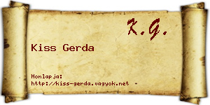 Kiss Gerda névjegykártya